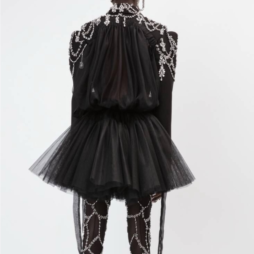 ASO Lady Gaga Alexander McQueen SS22 Embellished Hybrid Jacket/Dress, sz IT40 - Picture 4 of 16